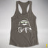 Pride Sloth Agender Flag Sunglasses Women's Racerback Tank - Dark Grey